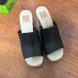 Dolce Vita Black and Cream Women's Mules